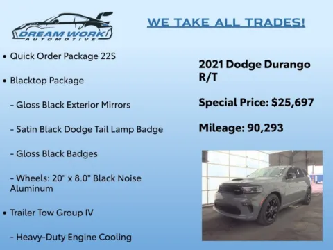 Photos of 2021 Dodge Durango R/T for sale in Charlotte, NC at Dream Work Automotive