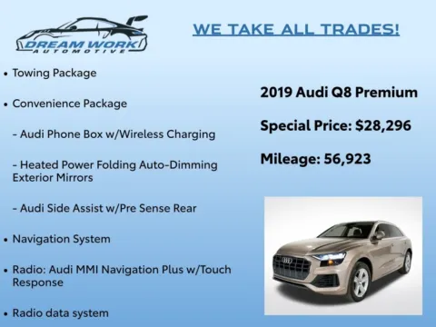 Photos of 2019 Audi Q8 3.0T Premium for sale in Charlotte, NC at Dream Work Automotive