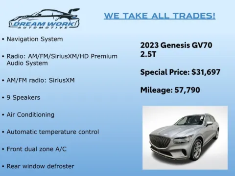 Photos of 2023 Genesis GV70 2.5T for sale in Charlotte, NC at Dream Work Automotive