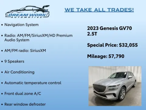 Photos of 2023 Genesis GV70 2.5T for sale in Charlotte, NC at Dream Work Automotive