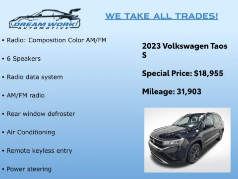Photos of 2023 Volkswagen Taos 1.5T S for sale in Charlotte, NC at Dream Work Automotive