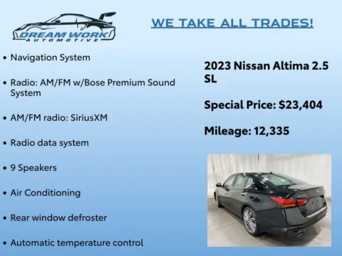 Photos of 2023 Nissan Altima 2.5 SL for sale in Charlotte, NC at Dream Work Automotive