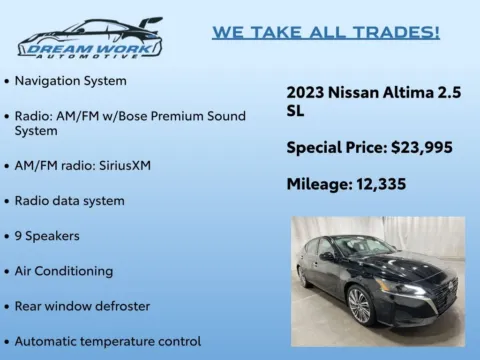 Photos of 2023 Nissan Altima 2.5 SL for sale in Charlotte, NC at Dream Work Automotive