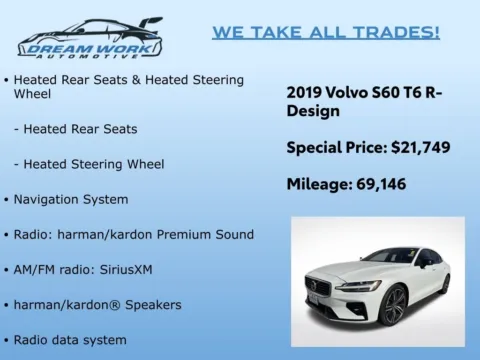 Photos of 2019 Volvo S60 T6 R-Design for sale in Charlotte, NC at Dream Work Automotive
