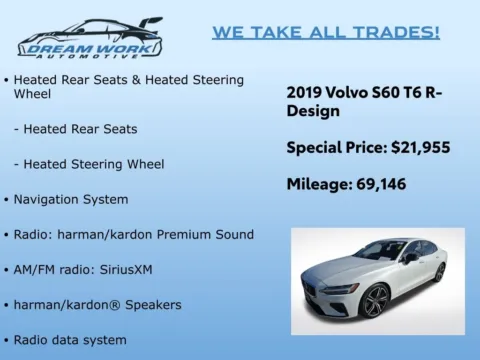 Photos of 2019 Volvo S60 T6 R-Design for sale in Charlotte, NC at Dream Work Automotive