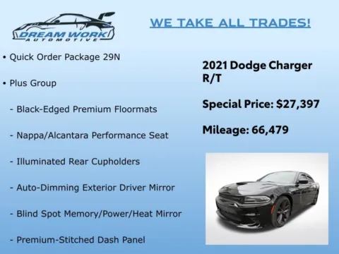 Photos of 2021 Dodge Charger R/T for sale in Charlotte, NC at Dream Work Automotive