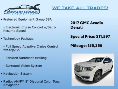 Photos of 2017 GMC Acadia Denali for sale in Charlotte, NC at Dream Work Automotive
