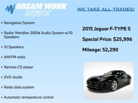 Photos of 2015 Jaguar F-TYPE S for sale in Charlotte, NC at Dream Work Automotive