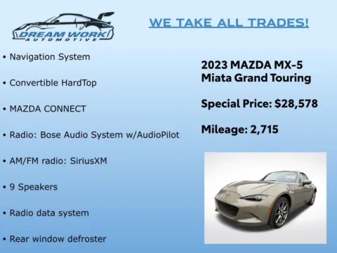 Photos of 2023 Mazda Miata RF Grand Touring for sale in Charlotte, NC at Dream Work Automotive