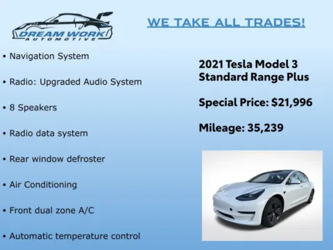 Photos of 2021 Tesla Model 3 Standard Range Plus for sale in Charlotte, NC at Dream Work Automotive