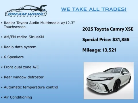 Photos of 2025 Toyota Camry XSE for sale in Charlotte, NC at Dream Work Automotive