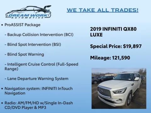Photos of 2019 INFINITI QX80 LUXE for sale in Charlotte, NC at Dream Work Automotive