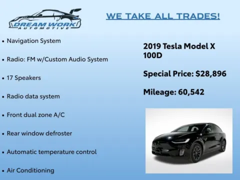 Photos of 2019 Tesla Model X 100D for sale in Charlotte, NC at Dream Work Automotive