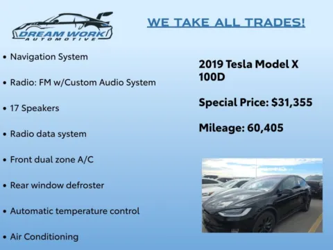 Photos of 2019 Tesla Model X 100D for sale in Charlotte, NC at Dream Work Automotive