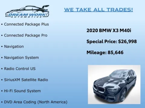 Photos of 2020 BMW X3 M40i for sale in Charlotte, NC at Dream Work Automotive