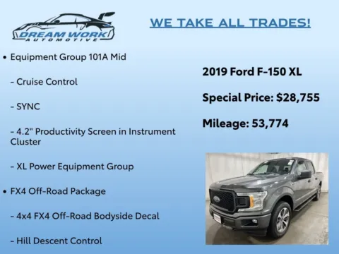 Photos of 2019 Ford F-150 XL for sale in Charlotte, NC at Dream Work Automotive