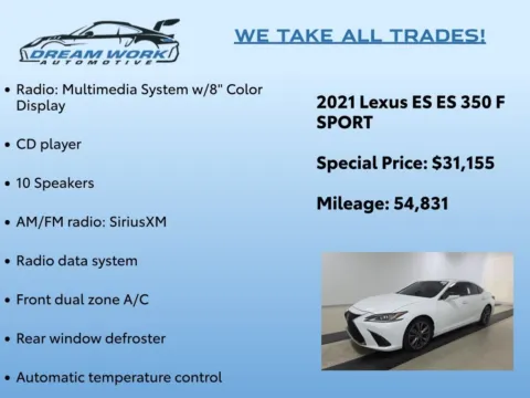 Photos of 2021 Lexus ES 350 F Sport for sale in Charlotte, NC at Dream Work Automotive