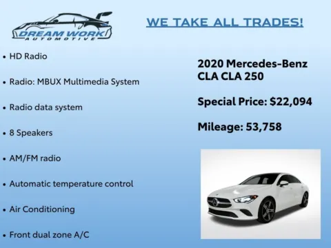 Photos of 2020 Mercedes-Benz CLA 250 for sale in Charlotte, NC at Dream Work Automotive