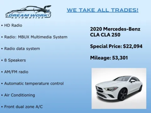 Photos of 2020 Mercedes-Benz CLA 250 for sale in Charlotte, NC at Dream Work Automotive