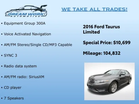 Photos of 2016 Ford Taurus Limited for sale in Charlotte, NC at Dream Work Automotive