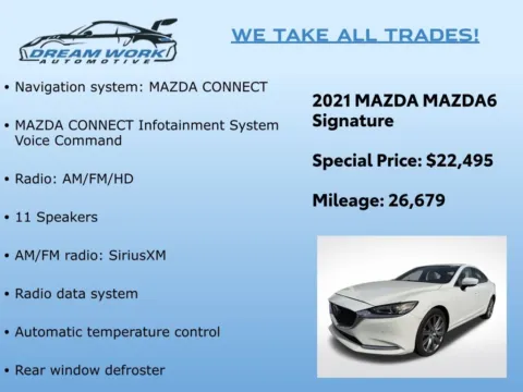 Photos of 2021 Mazda Mazda6 Signature for sale in Charlotte, NC at Dream Work Automotive
