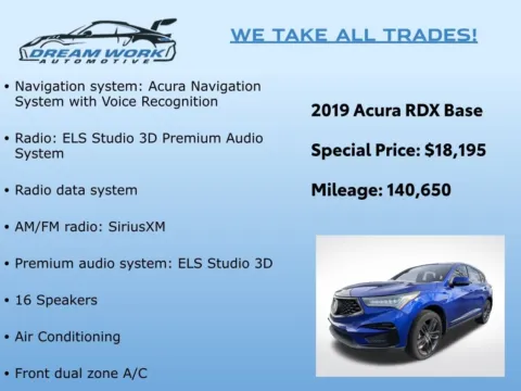 Photos of 2019 Acura RDX A-Spec Package for sale in Charlotte, NC at Dream Work Automotive
