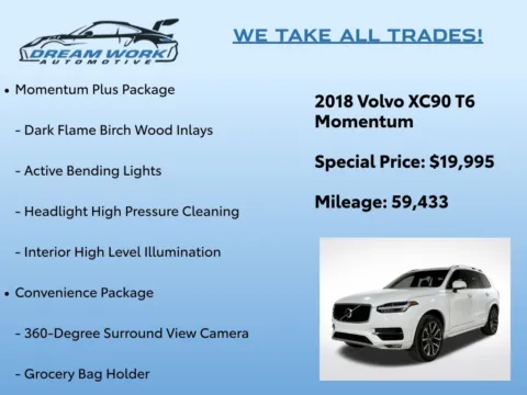 Photos of 2018 Volvo XC90 T6 Momentum for sale in Charlotte, NC at Dream Work Automotive