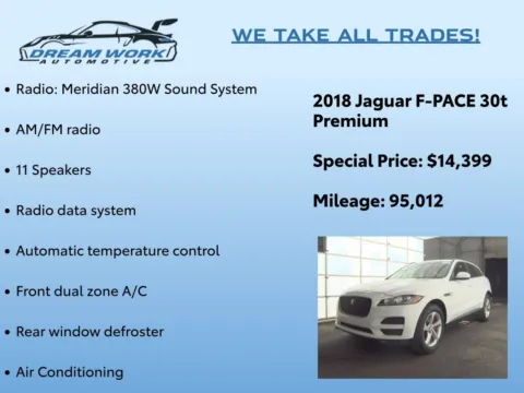 Photos of 2018 Jaguar F-PACE 30t Premium for sale in Charlotte, NC at Dream Work Automotive