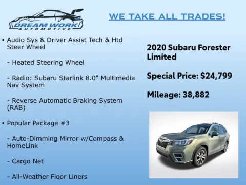 Photos of 2020 Subaru Forester Limited for sale in Charlotte, NC at Dream Work Automotive
