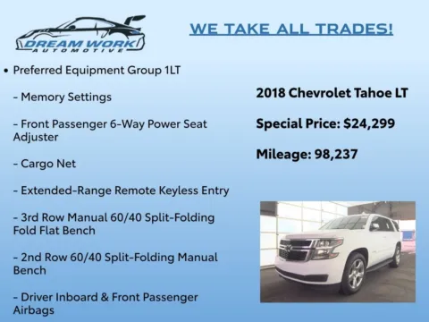 Photos of 2018 Chevrolet Tahoe LT for sale in Charlotte, NC at Dream Work Automotive