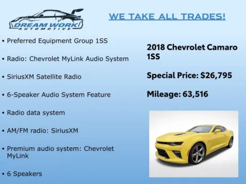 Photos of 2018 Chevrolet Camaro SS for sale in Charlotte, NC at Dream Work Automotive