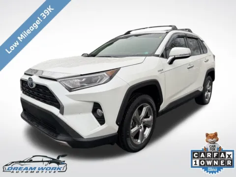 White 2021 Toyota RAV4 Hybrid XLE Premium for sale in Charlotte, NC