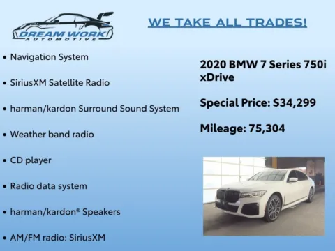 Photos of 2020 BMW 7 Series 750i xDrive for sale in Charlotte, NC at Dream Work Automotive
