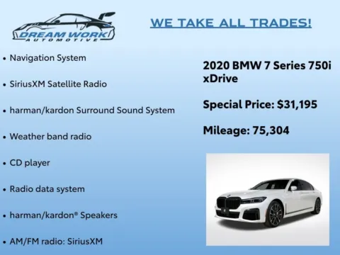 Photos of 2020 BMW 7 Series 750i xDrive for sale in Charlotte, NC at Dream Work Automotive