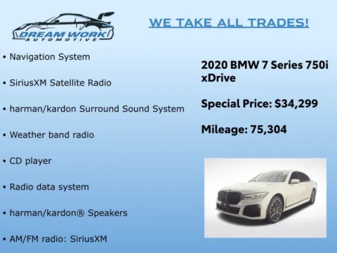 Photos of 2020 BMW 7 Series 750i xDrive for sale in Charlotte, NC at Dream Work Automotive