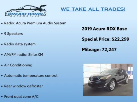 Photos of 2019 Acura RDX for sale in Charlotte, NC at Dream Work Automotive