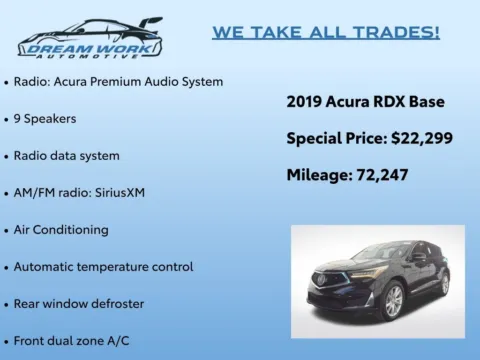 Photos of 2019 Acura RDX for sale in Charlotte, NC at Dream Work Automotive