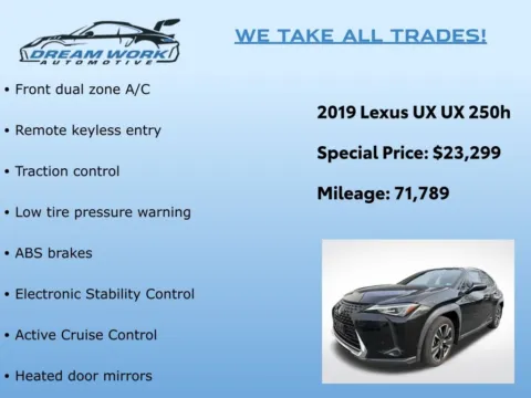 Photos of 2019 Lexus UX 250h Base for sale in Charlotte, NC at Dream Work Automotive