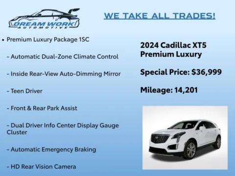 Photos of 2024 Cadillac XT5 Premium Luxury for sale in Charlotte, NC at Dream Work Automotive