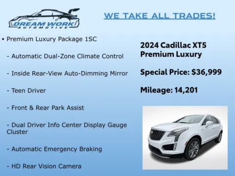Photos of 2024 Cadillac XT5 Premium Luxury for sale in Charlotte, NC at Dream Work Automotive