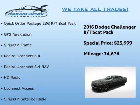Photos of 2016 Dodge Challenger R/T Scat Pack for sale in Charlotte, NC at Dream Work Automotive