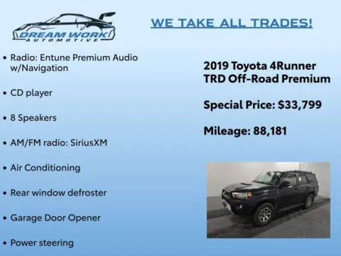 Photos of 2019 Toyota 4Runner TRD Off-Road Premium for sale in Charlotte, NC at Dream Work Automotive