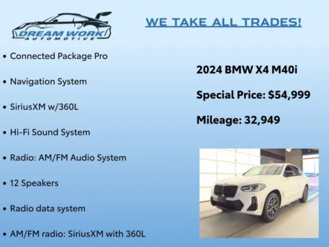 Photos of 2024 BMW X4 M40i for sale in Charlotte, NC at Dream Work Automotive