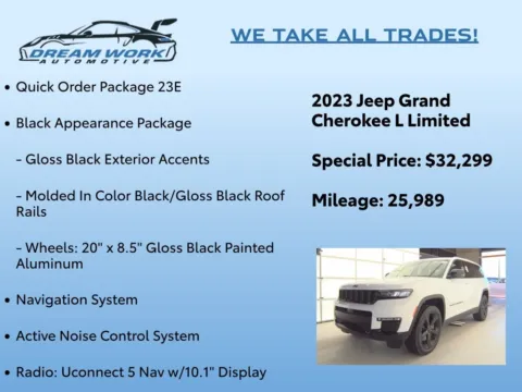 Photos of 2023 Jeep Grand Cherokee L Limited for sale in Charlotte, NC at Dream Work Automotive