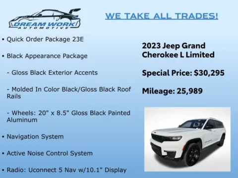 Photos of 2023 Jeep Grand Cherokee L Limited for sale in Charlotte, NC at Dream Work Automotive