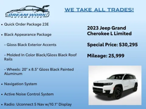 Photos of 2023 Jeep Grand Cherokee L Limited for sale in Charlotte, NC at Dream Work Automotive