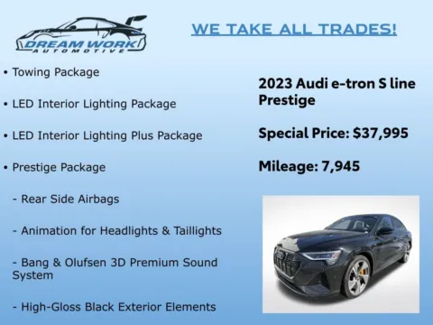 Photos of 2023 Audi e-tron Sportback S line Prestige for sale in Charlotte, NC at Dream Work Automotive