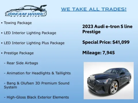 Photos of 2023 Audi e-tron Sportback S line Prestige for sale in Charlotte, NC at Dream Work Automotive