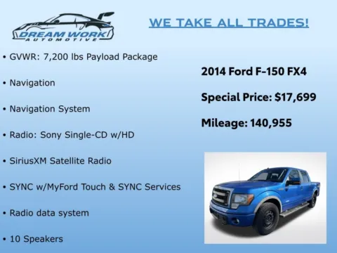 Photos of 2014 Ford F-150 FX4 for sale in Charlotte, NC at Dream Work Automotive