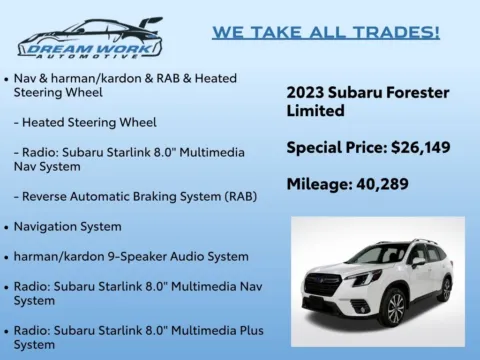 Photos of 2023 Subaru Forester Limited for sale in Charlotte, NC at Dream Work Automotive